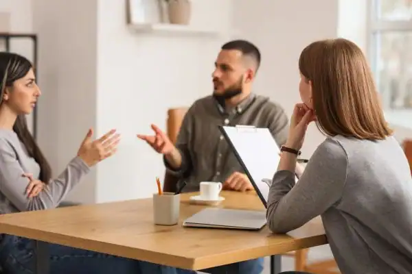 Image of couple access free mediation using family mediation voucher scheme Hillingdon